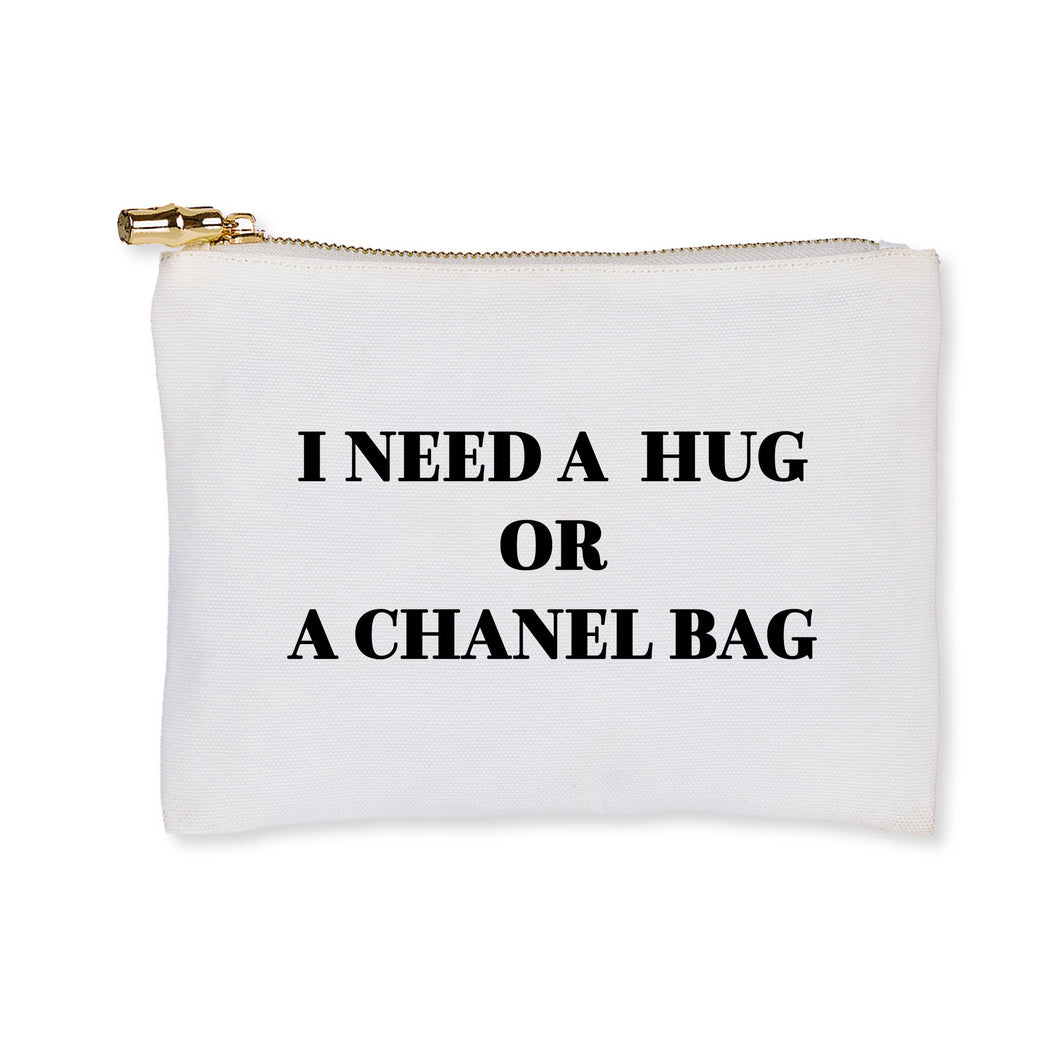 Flat Zip- I Need A Hug: Large
