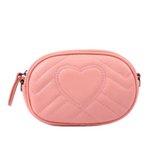 Load image into Gallery viewer, Girl&#39;s Quilted Heart Belt Bag
