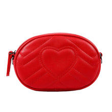 Load image into Gallery viewer, Girl&#39;s Quilted Heart Belt Bag
