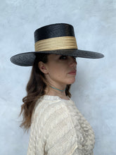 Load image into Gallery viewer, Black &amp; Gold Cordobes Wide Hat
