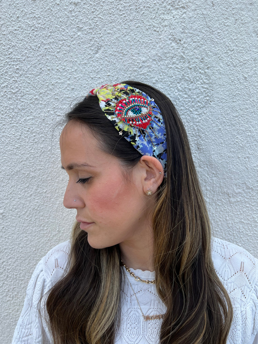 Multicolored Embroidered Headband