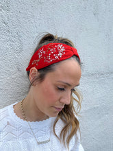 Load image into Gallery viewer, Red Embroidered Headband
