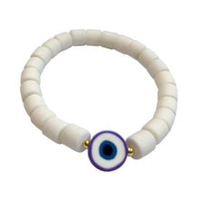 Load image into Gallery viewer, Rubber Elastic Round Evil Eye Bracelet
