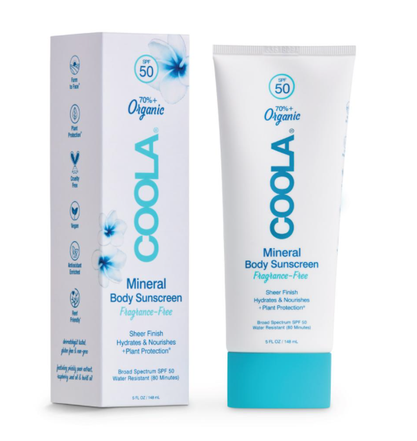 COOLA Mineral Body Organic Sunscreen Lotion Fragrance Free