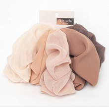 Load image into Gallery viewer, Kitsch Crepe Scrunchies - Terracotta

