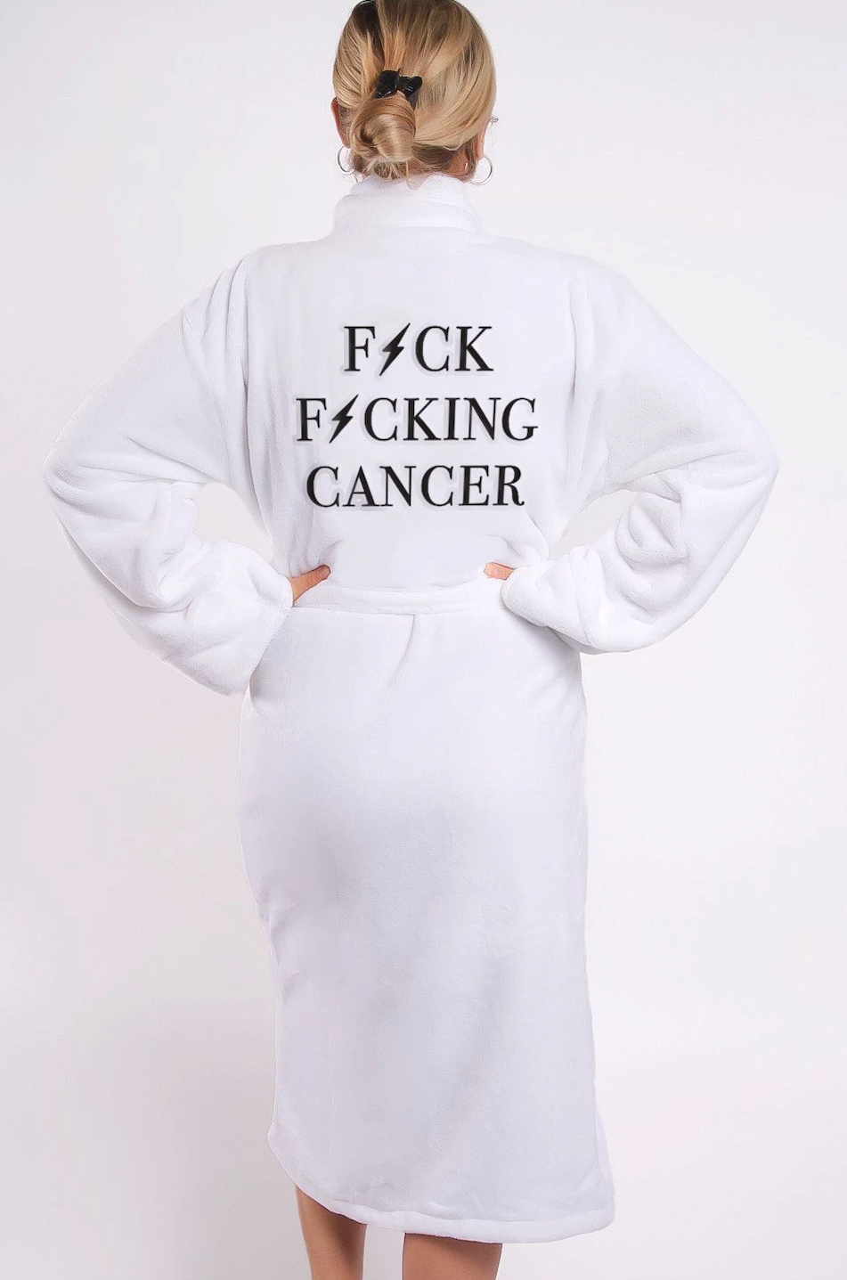 F Cancer Plush Robe