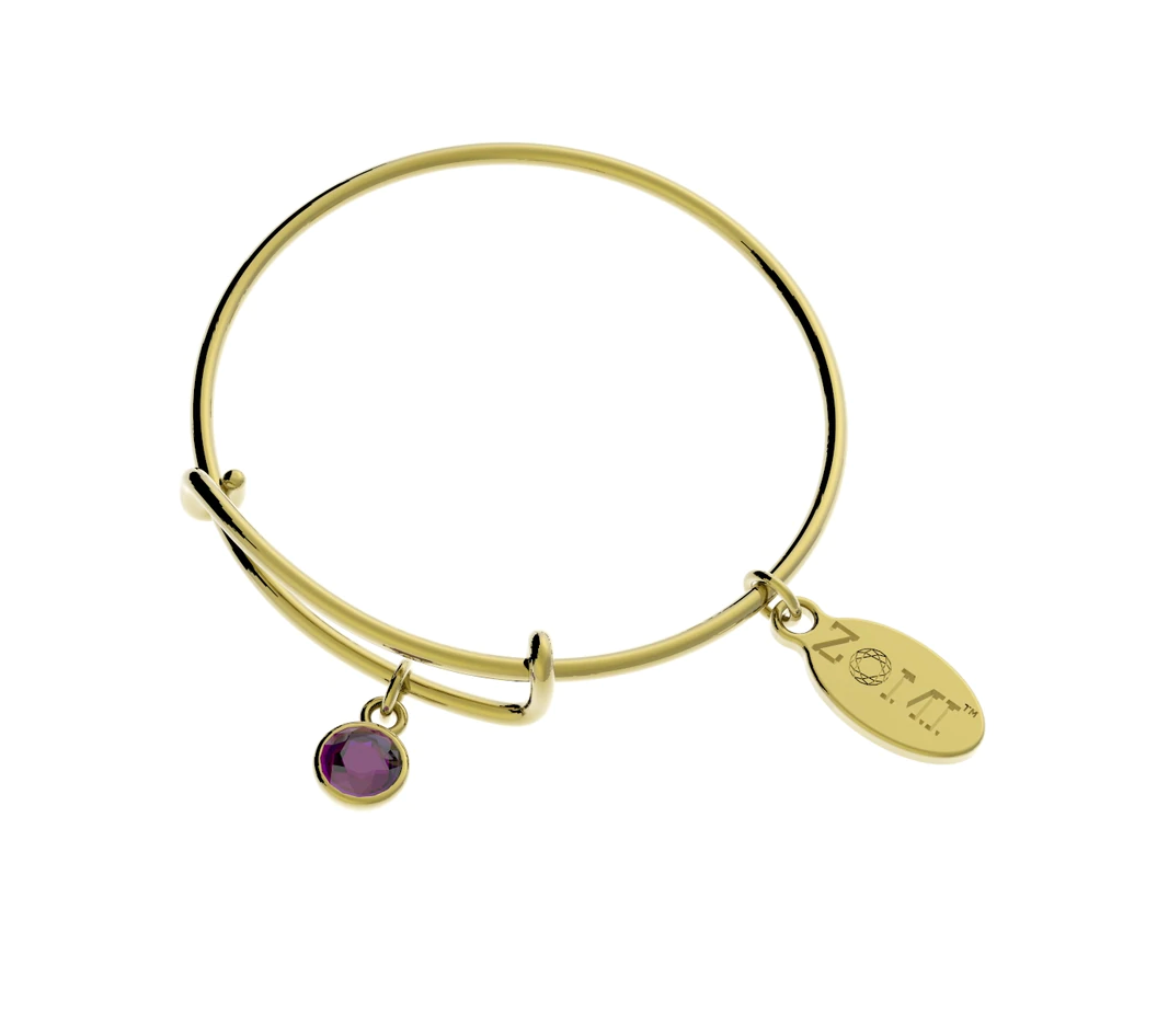 Girl's Birthstone Gold Bracelet