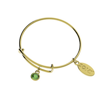 Load image into Gallery viewer, Girl&#39;s Birthstone Gold Bracelet
