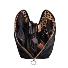 Load image into Gallery viewer, KUSSHI Signature Black Leopard Makeup Bag
